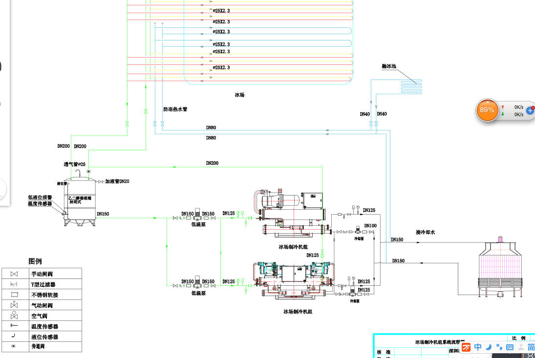 冰场制冷系统图